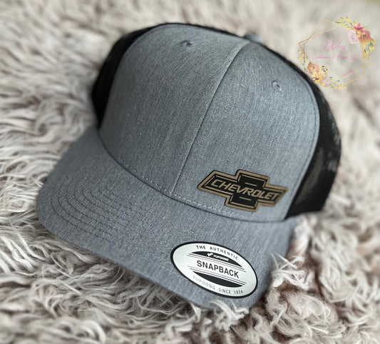 Chevy leather patch hat